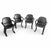 Kangaroo Z-Chairs with Black Leather Upholstery by Ernst Moeckl for Horn Collection, 1960s, Set of 4 For Sale - Image 14 of 18