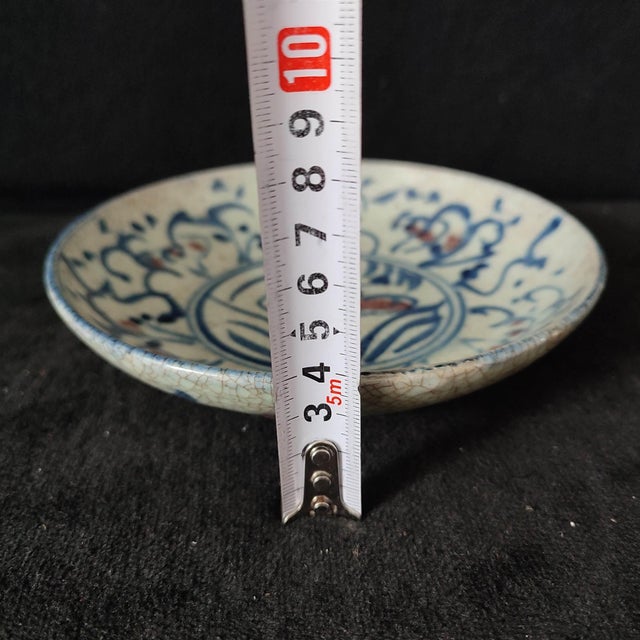 Chinese Ceramic Plate,Blue and White Porcelain Plate Hand Painted Floral Pattern For Sale In Seattle - Image 6 of 11