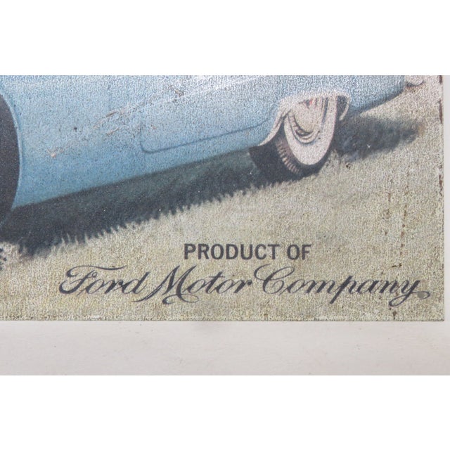 Blue 56 Thunderbird Vintage Look Ford Motor Company Out of Print Metal Sign 4704b For Sale - Image 8 of 9