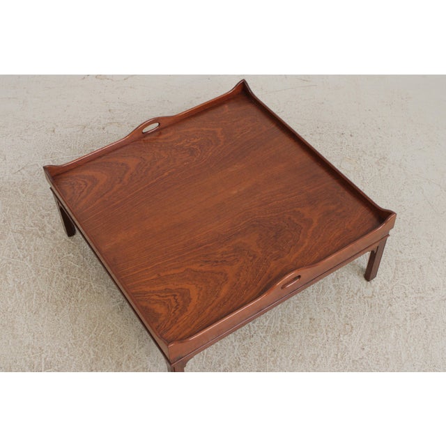 Smith & Watson Smith & Watson Attributed Chippendale English Mahogany Coffee Table For Sale - Image 4 of 11