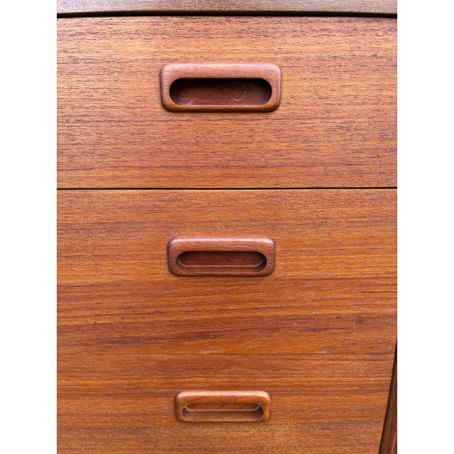 Vintage Danish Mid Century Modern Teak Secretary Desk For Sale - Image 10 of 11