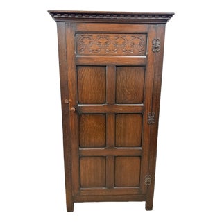 Antique Robe Wardrobe in Oak, 1890s For Sale