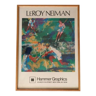 1977 "Mixed Doubles" Leroy Neiman Exhibition Framed Poster For Sale