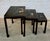 1960s Set of Three Antique Chinese Lacquered Nesting Tables For Sale - Image 10 of 11