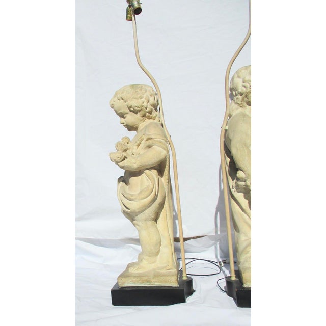Allegorical Seasons Figural Sculpture Table Lamps - A Pair of 2 For Sale - Image 13 of 17