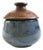 Vintage Two Toned Studio Pottery Container For Sale