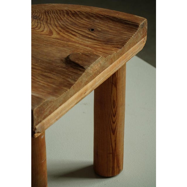 Mid-Century Swedish Folk Art Sculptural Pine Stool, 1950s For Sale - Image 14 of 17