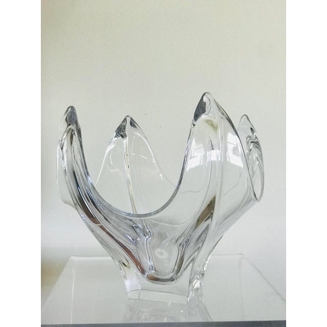 【Cofrac Art Verrier France】クリスタルガラス　ボウル Vintage Cofrac Art Verrier French Crystal Sculptural Bowl