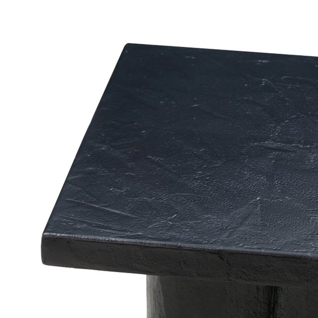 Kayla Black Concrete Side Table For Sale - Image 4 of 6