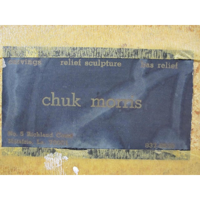 Gray Chuk Morris 1974 Relief Headdress/Shield Ancient Mexican Motif, 11.5” For Sale - Image 8 of 9