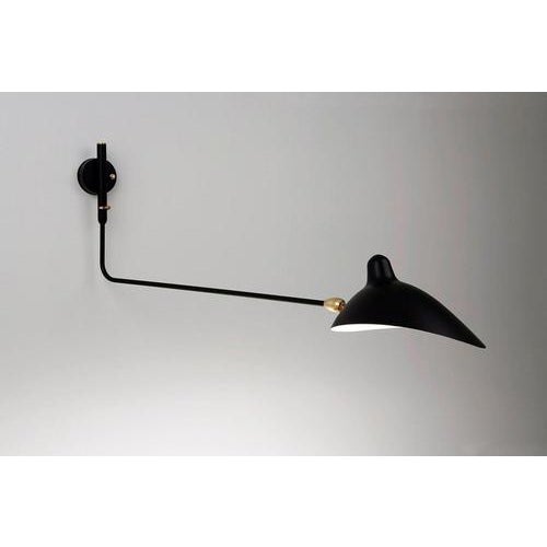 Wall lamp model "one rotating stright arm wall lamp" designed by serge mouille in 1954. Manufactured by editions serge...