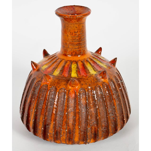 Stunning Piece, Beautiful Glaze, Great Texture. Signed. Paul Bellardo (1924-2017) was an American ceramic sculptor in the...