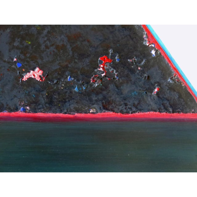 1980s Tom Bolles Abstract Mixed Media Painting, "Triangles #3 & #4 Attempting to Mate" For Sale In San Francisco - Image 6 of 11