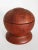 Offered is an artisan crafted Teak wood spherical tobacco / spice / shaving cream jar that has a round Walnut wood base....
