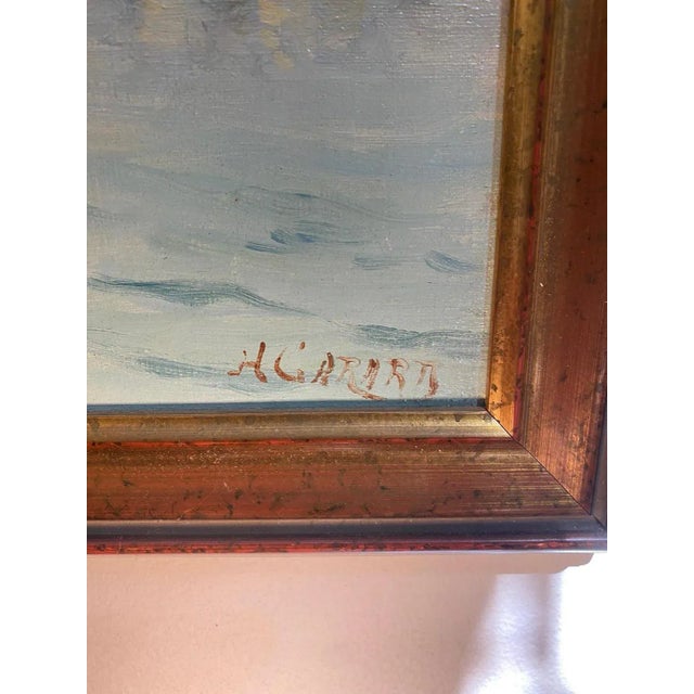 A. Carard, Sailboats on the Leman Lake, Oil on Canvas For Sale - Image 6 of 10