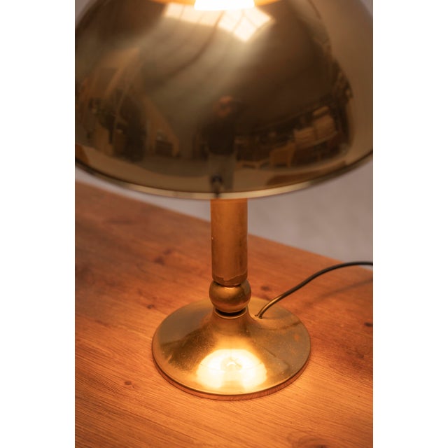Vintage German Brass Table Lamp by Florian Schulz, 1970s For Sale - Image 9 of 10