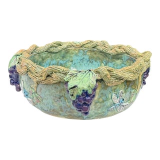Vintage Mexican Folk Art Dragonfly Bowl For Sale