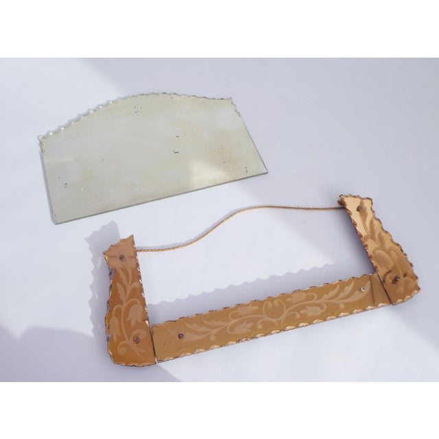 Pink Antique Venetian Wall Mirror with Pink Frame, 1890s For Sale - Image 8 of 11