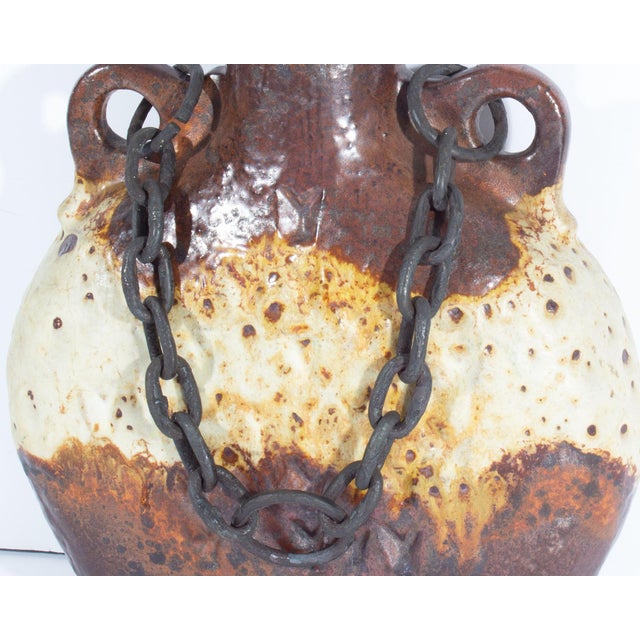 Mid 20th Century Carstens Tönnieshof “Luxus” West German Vase With Chain For Sale - Image 5 of 8