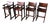 1960s Sergio Rodrigues Style Brazilian Barstools in Patinated Leather - Set of 4 For Sale