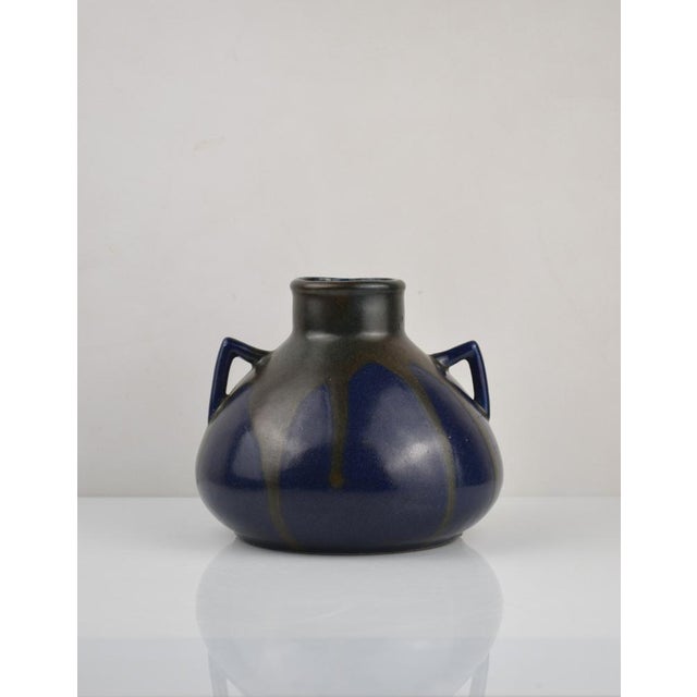 Art Deco Blue Glazed Stoneware Vase by Léon Pointu, France 1920s For Sale - Image 14 of 14