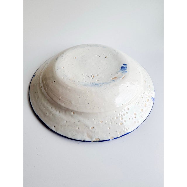 Ceramic Hand-Painted Italian Folk Art Majolica Plate For Sale - Image 7 of 12