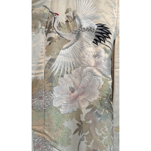 This is a hand-woven embroidered vintage Japanese wedding Kimono purchased in Tokyo in the 1980s, but seems to have been...
