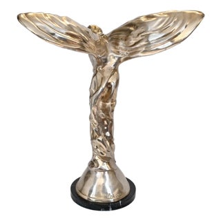 Bronze Spirit of Ecstacy Flying Lady in the style of Charles Sykes For Sale