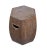2000 - 2009 Chinese Hexagon Bamboo Theme Brown Ceramic Clay Garden Stool For Sale - Image 5 of 6