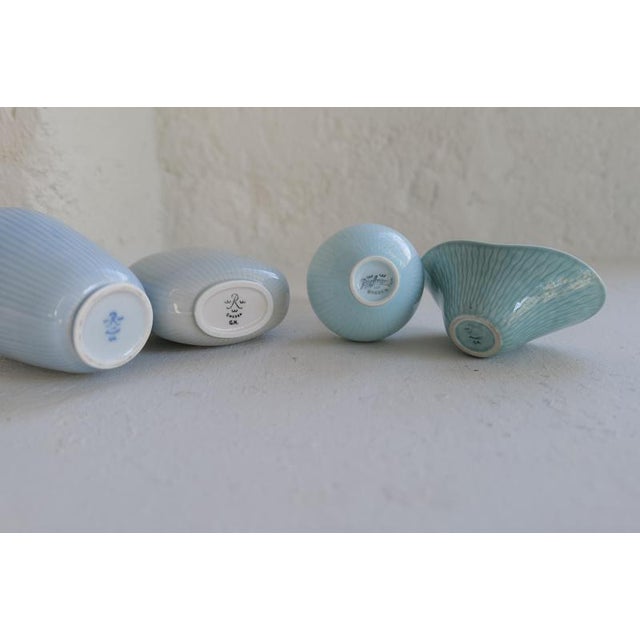 Mid-Century Modern Ceramic Vases attributed to Gunnar Nylund for Rörstrand, Sweden, 1950s, Set of 4 For Sale - Image 9 of 10