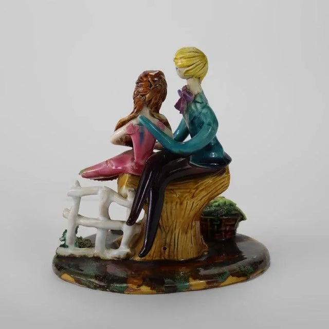 French Early 20th Century Meuguelman French Porcelain Figural Grouping, Signed For Sale - Image 3 of 8