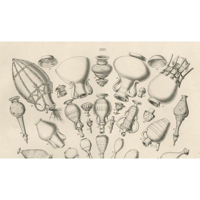 Islamic Vessels and Metalwork Object Study, 1846, Paper For Sale - Image 4 of 10