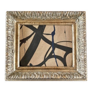 Mid Century Paris Flea Market Find Modern Oil Painting on Canvas For Sale