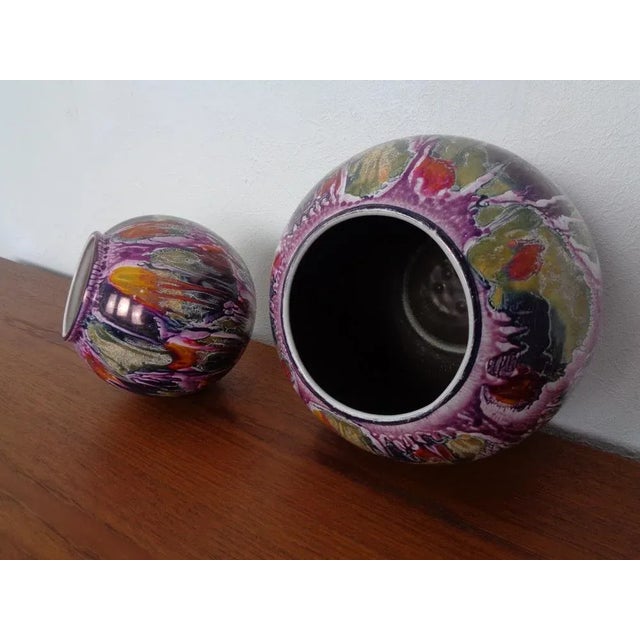 Ceramic Vases 508-20 and 504-15 from Scheurich, 1970s, Set of 2 For Sale - Image 6 of 9