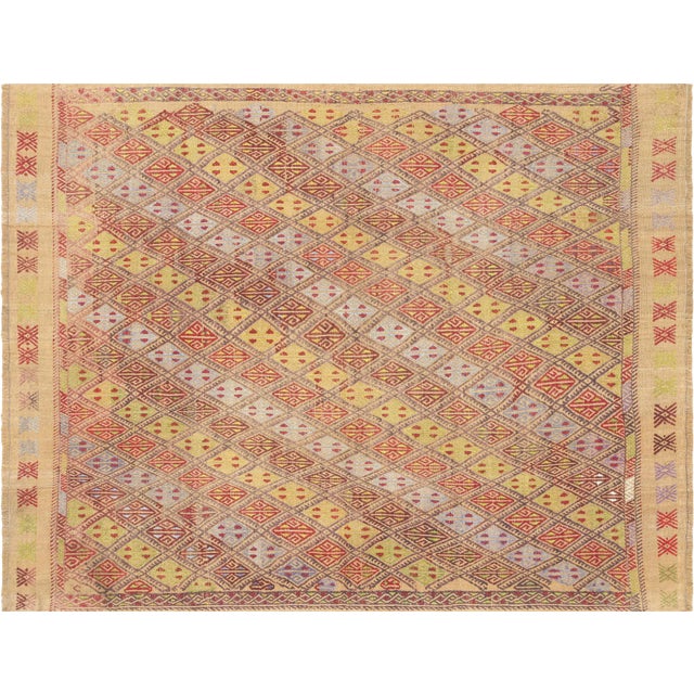 1960s Turkish Kilim Rug For Sale