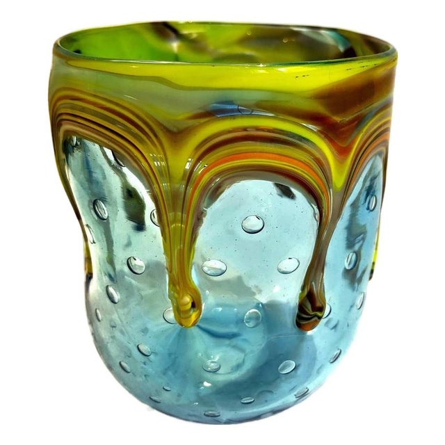 Blue Vintage Italian Murano Glasses by Mariana Iskra for Ribes, 2010s, Set of 6 For Sale - Image 8 of 8
