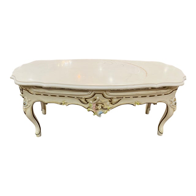 Mid 20th Century Vintage Oval French Provincial Coffee Table Chairish