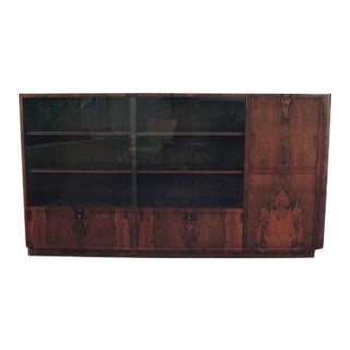 1920s Art Deco Rosewood Display Cabinet and Bar For Sale