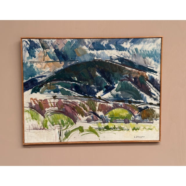 Sture Ekengren, Serene Landscape, 1960s, Oil on Canvas, Framed For Sale - Image 5 of 14