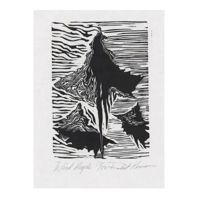 Robert Kormos Wild Angels Woodblock Print For Sale