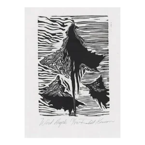 Robert Kormos Wild Angels Woodblock Print