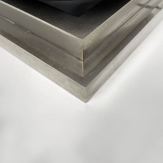 Italian Space Age Round Table Lamp in Blow Glass and Steel, 1970s For Sale - Image 18 of 18