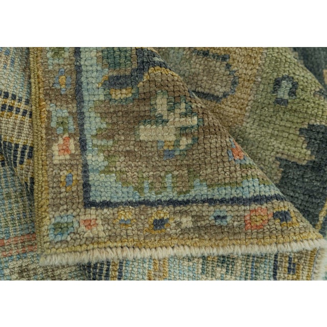 Black Turkish Oushak Rug 2'7" x 9'9" #19204 For Sale - Image 8 of 8