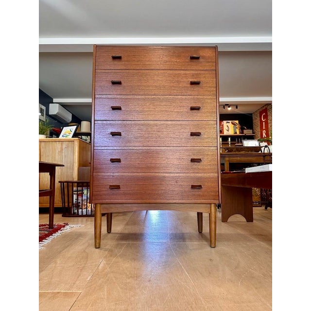 1950s Mid Century Danish Teak Highboy Dresser by Poul Volther For Sale - Image 17 of 17