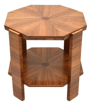 Art Deco Occasional Coffee Table in Walnut, 1930s
