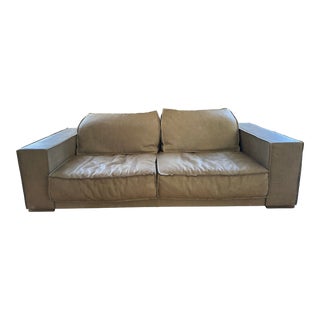 Paola Navone Baxter Italy Soft Leather Sofa For Sale