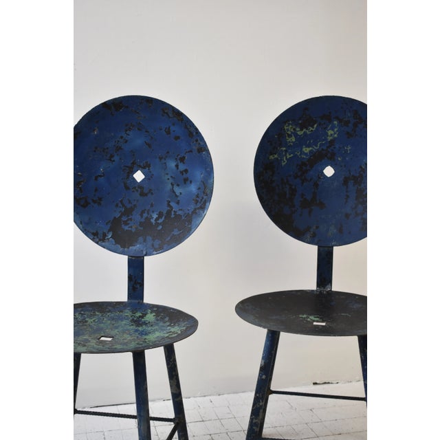 Mid-Century Modern Vintage Assembled Agricultural Machinery Steel Chairs, Circa Mid 20th Century For Sale - Image 3 of 18