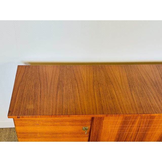 Wood Modernist French Walnut Sideboard by André Arbus, 1960s For Sale - Image 7 of 11