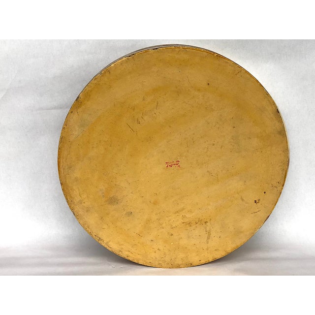 Antique Hand Painted Japanese Ceramic Serving Tray in Decorative Lacquer Box For Sale - Image 11 of 13