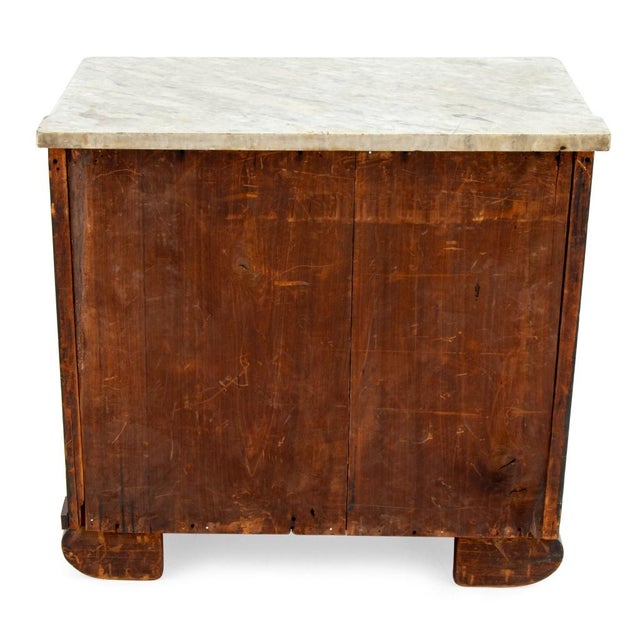 American Classical Marble Top Mahogany Cabinet For Sale - Image 4 of 4